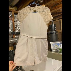 Bcbg Mandana Romper size 4 color oatmeal